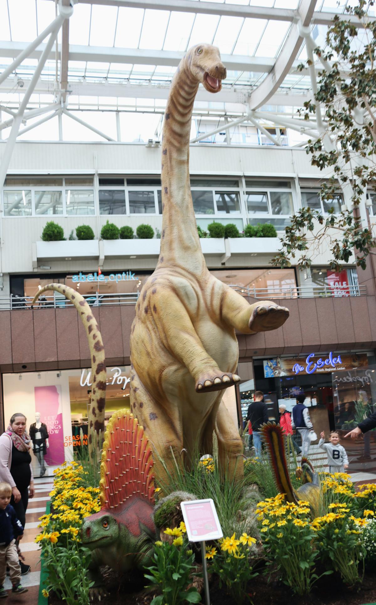  Frankfurt groesstes Einkaufzentrum, das  NordwestZentrum zeigt Deutschlands groesste Dinosaurier-Ausstellung.  FOTOS:  < >< > 2024-09-26 Dino-Ausstellung < >